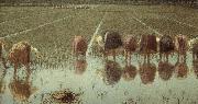 Angelo Morbelli For eighty penny oil painting reproduction